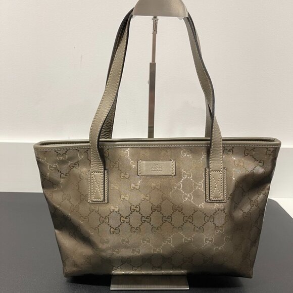 Gucci GG Imprime Tote Brown Metallic (174386) - Picture 1 of 12